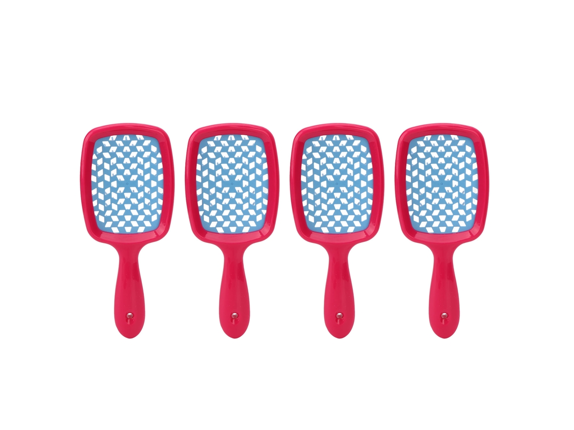 4pcs Escova Desembaraçadora Com Cabo Ergonômico Suave Paddle Para Cabelo Crespo Úmido Seco