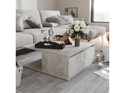 Vidaxl Mesa De Centro 80x80x31 Cm Contraplacado Cinzento Cimento