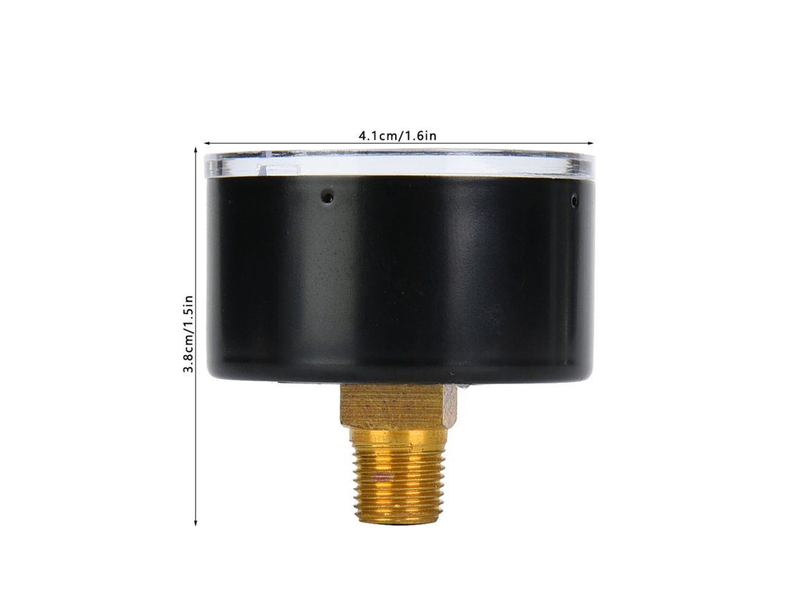 Laxiscreed Manómetro De Pressão Mecânico Para Ar, Óleo E Água Com Conexão 1/8" Bspt
