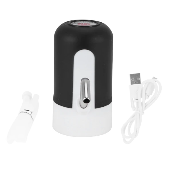 Bomba de Água para Garrafa com Carregamento Usb, Kit Dispensador de Água Elétrico para Casa e Escritório, Preto BRILVIBERA