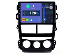 Auto Rádio Carro Bluetooth Autoradio 8GB RAM 128G ROM CarPlay Navegação GPS Ecrã Táctil RoverOne para Toyota Yaris Vios 2017-2020  