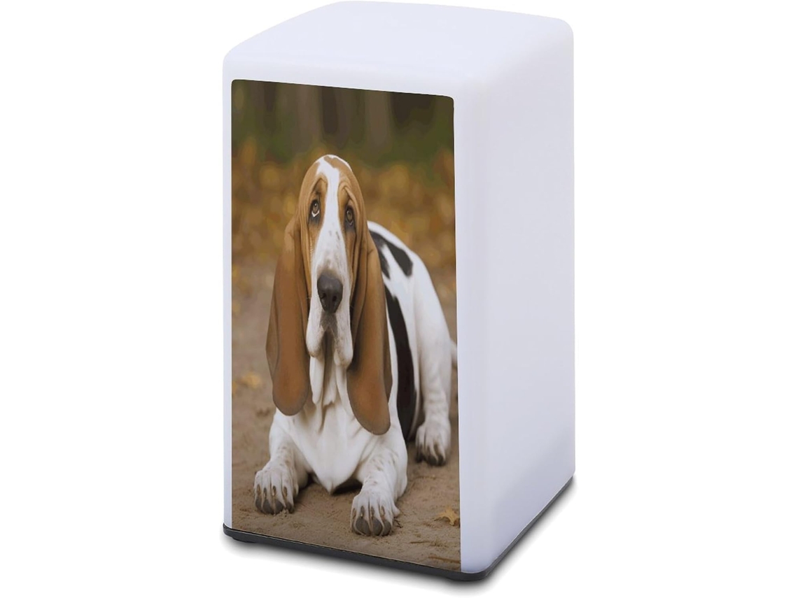 Luminária De Mesa A Bateria Com Estampa Basset Hound Leitura Para Escritório, Quarto, Cuidados Com A Visão E Economia De