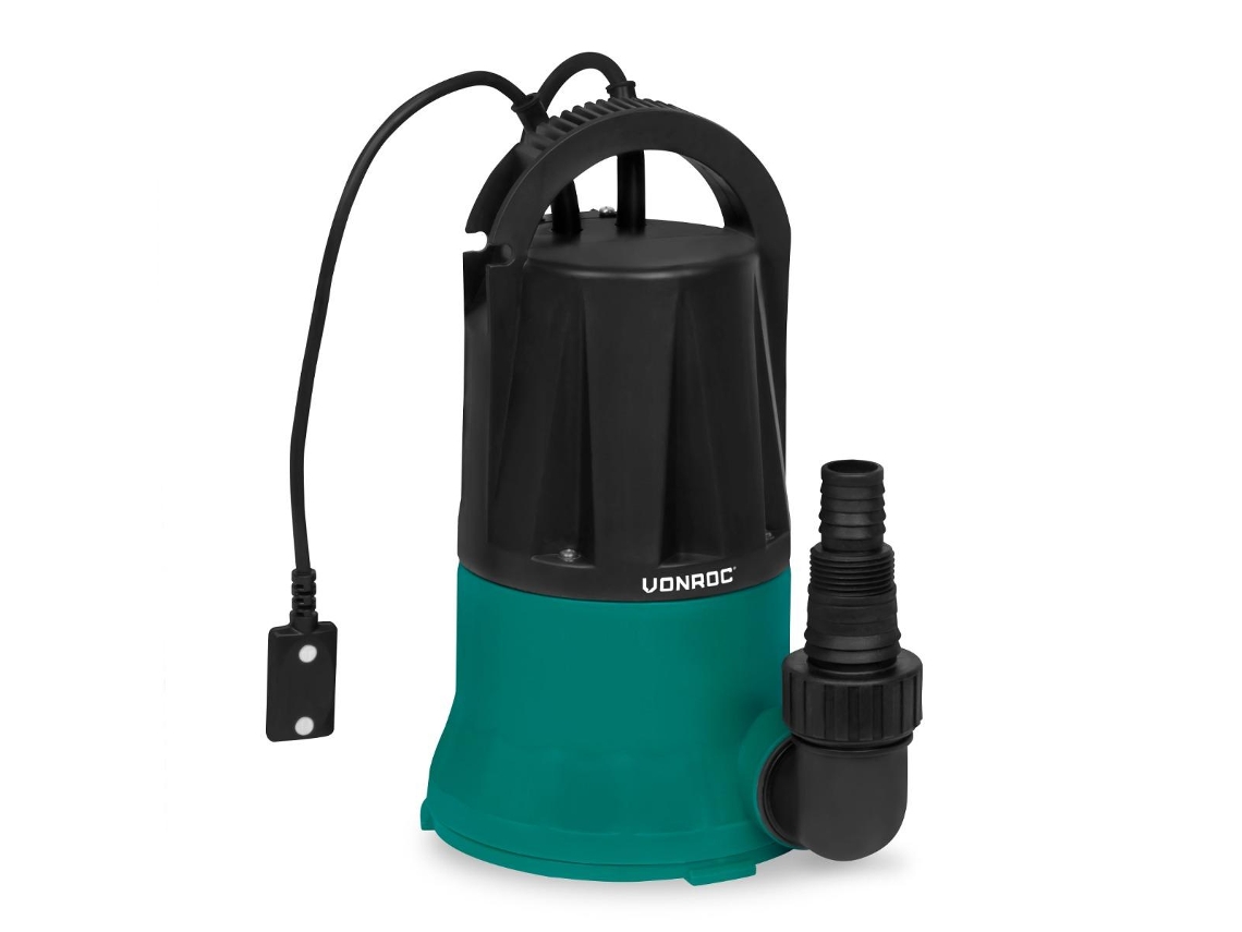 Vonroc Bomba Submersível 400w - 6000l/h - Bomba De Sucção Plana: Para Água Limpa