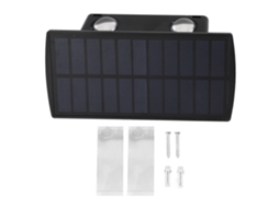 2026 lâmpada de Parede Solar Exterior de Duas Cabeças Ip65 Impermeável para Jardim e Escadas Luz Quente