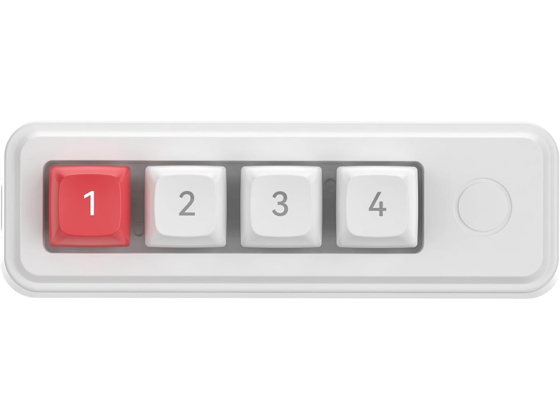 Teclado Mecânico Para Jogos Com 4 Teclas, Conexão Dupla Type-c Com Retroiluminação Led E Teclas Programáveis.