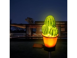 Luzes Solares para Estacas de Jardim Cactos para Gramado À Prova D'Água Luzes de Chão para Jardim Caminho Pátio Decoração Ao Ar Livre 1 Pacote