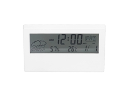 Relógio De Alarme Lcd Transparente Com Tela Grande Para Casa E Viagem Branco