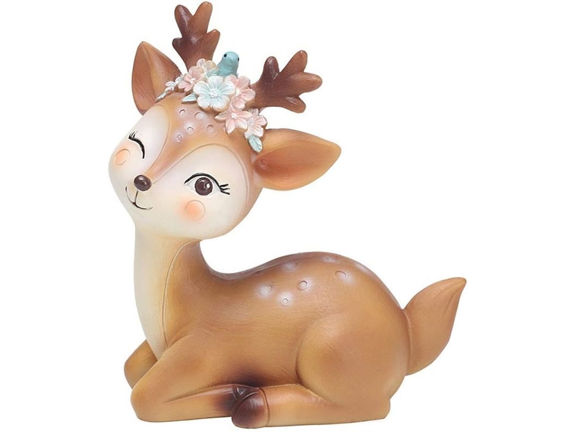 Figurinha decorativa de Bambi 3D em resina, presente de Natal e aniversário com S/MARCA