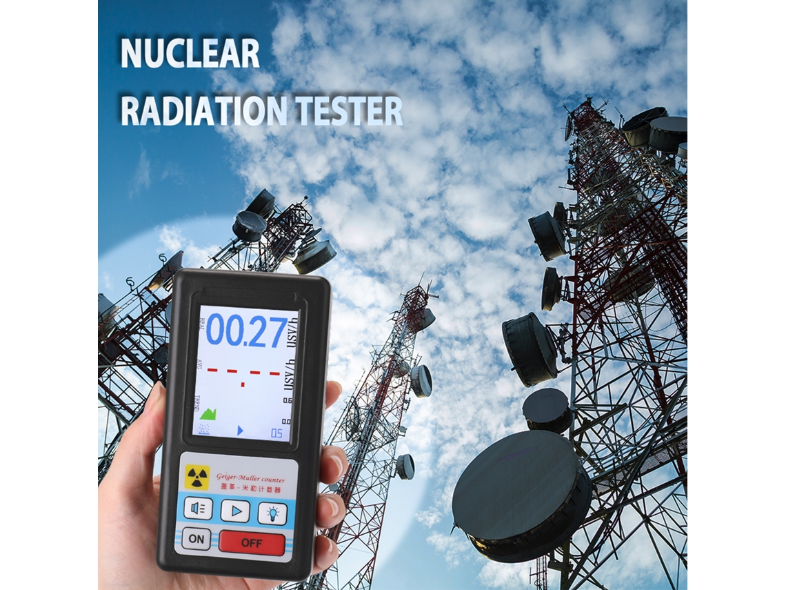 Detetor de Radiação Nuclear YURU Geiger Counter, Multifuncional, Beta, Gama, Raios X