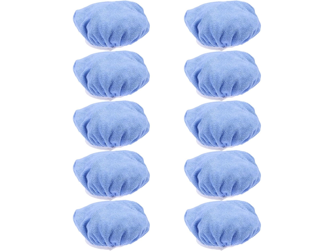 Conjunto De 10 Capas De Microfibra Para Boinas De Polimento, Aplicadores De 23 A 25 Cm, Azul Celeste.