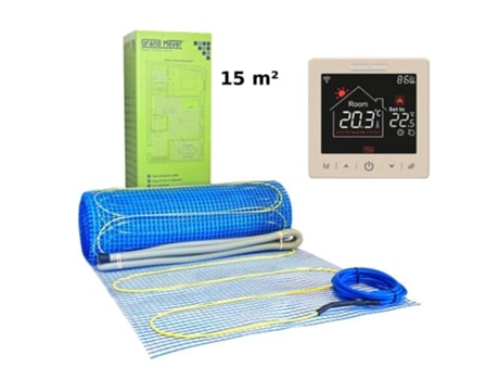 Kit De Aquecimento Elétrico Para Piso Radiante 15 M², 170 W/m² Termóstato Sn 15, Grand Meyer