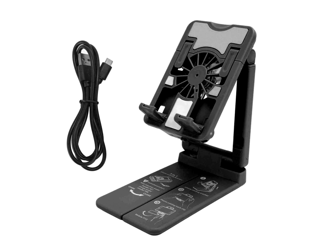 Suporte de mesa ajustável com resfriador para telefone EOOCOO