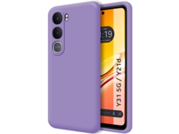 Capa Tumundosmartphone De Silicone Líquido Ultramacia Para Vivo Y31 5g / Y21d Roxa