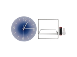 Reloj de Pared, 30 cm, silencioso, pilas, azul | S/MARCA