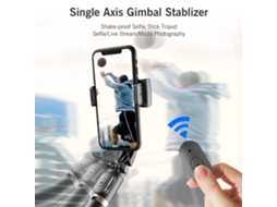Bastões de selfie com tripé e estabilizadores gimbal para iPhone e smartphones.