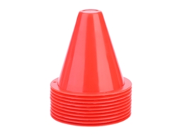 Conjunto de 10 Cones de Treinamento de Futebol Marca Plástica