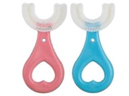 Manual De Escova De Dentes Macia Em Forma De U Infantil