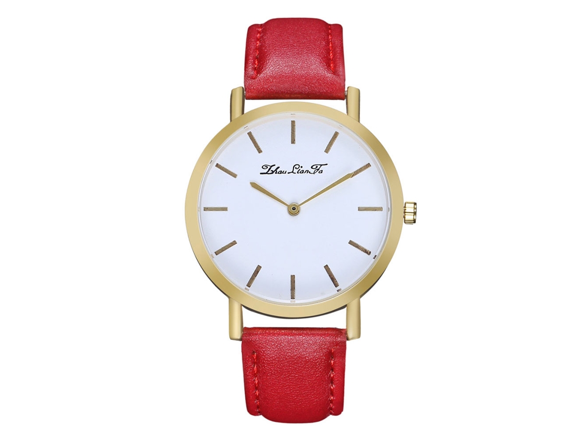 Reloj De Cuarzo Unisex Con Correa Pu Para Hombre Y Mujer (rojo)