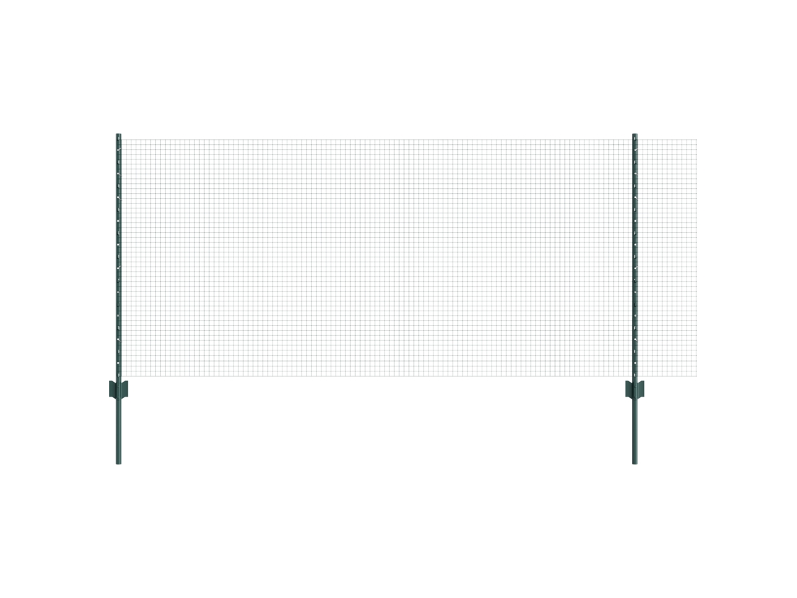 Conjunto 1 Cerca Externa Vidaxl Verde Aço (10 X 1 M)