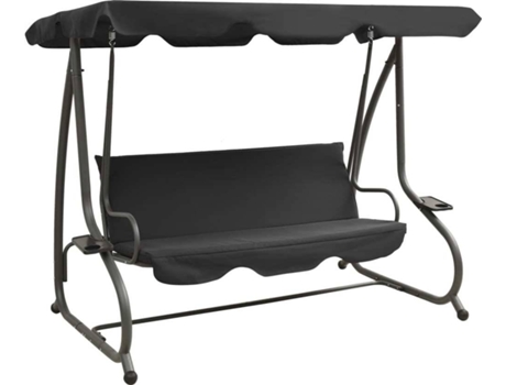 Baloiço de jardim com toldo antracite