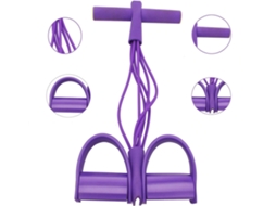 Faixa de Resistência AQUAFORGE com Pedal 6 Tubos para Ioga e Abdominais