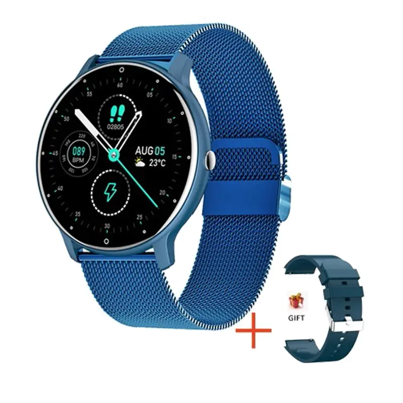 (azul) Smart All Touch Sports Fitness À Prova D'água, Bluetooth Compatível Com Android E Ios