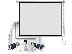 Tela de Projeção 40'' 16:9 Portátil, para Uso Doméstico e Externo