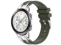 Pulseira De Silicone Royal De 22 Mm Com Fecho De Liberação Rápida Prateado