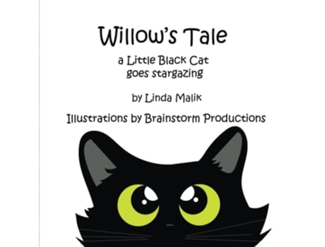 Livro Willows Tale a Little Black Cat goes stargazing de Linda Malik (Inglês)