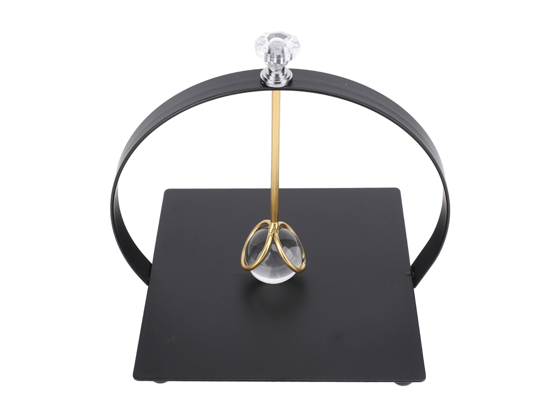 Suporte de Guardanapos de Ferro S/MARCA para Mesa com Barra Central e Alça Arco Preto para Cozinha Restaurante Hotel Café Bar