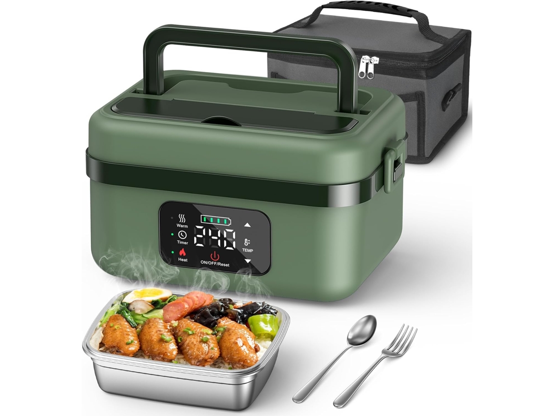 Lancheira Elétrica Sem Fio Para Adultos, 16000mah, Recarregável, Autoaquecimento, Com Temporizador, 1l/34oz Bolsa Térmica Para Escritório, Ca Viewleaf