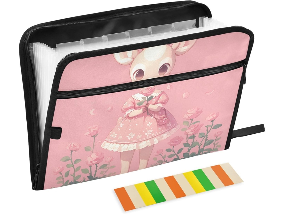 Pasta Expansível Com 13 Bolsos, Tamanho A4 E Carta, Com Fecho De Zíper, Ideal Sala De Aula, Casa, Escritório E