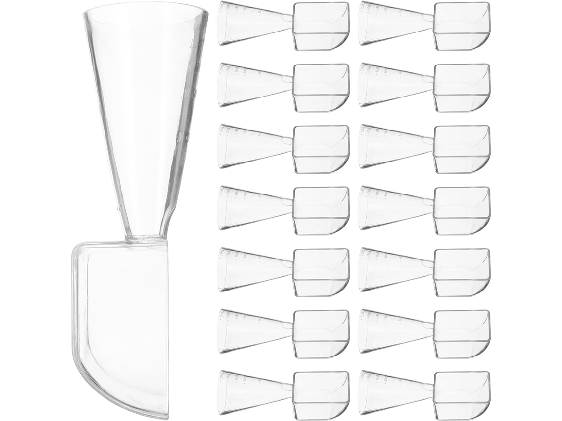 Kit Com 20 Colheres Medidoras De Plástico Para Máscaras Caseiras.