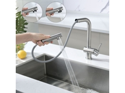 Torneira De Cozinha Gourmet Para Chef, Aço Inoxidável, Design Moderno, Pulverizador Retrátil, Uso Flexível Para Suas Obras Primas Culinárias