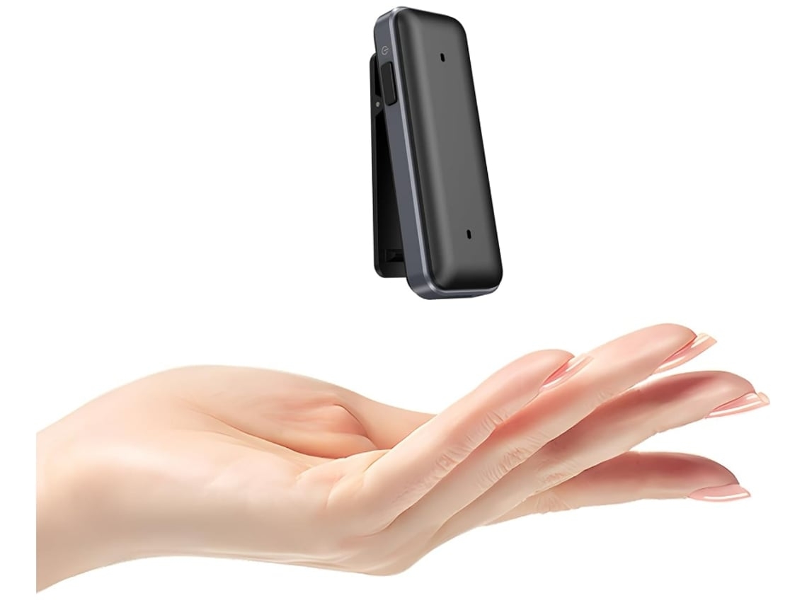 Gravador de Voz Gravador de Voz Digital Pequeno de 64 Gb com Clipe Ditafone Recarregável com Capacidade de Gravação de 768 Horas Gravação Hd TURMIN
