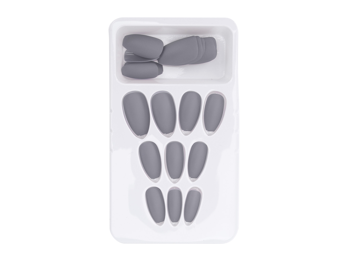 24pcs Unhas Falsas De Matelassê De Cobertura Completa Com 12 Tamanhos Para Manicure Feminina F137