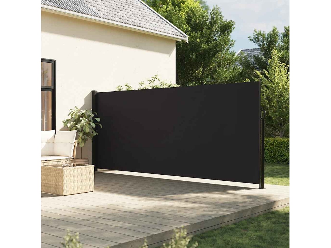 Vidaxl Toldo Lateral Retrátil 180x300 Cm Preto