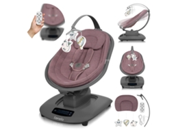 Espreguiçadeira Balanço Elétrico Lionelo Blossom Para Bebês Capa Com 60% De Bambu 5 Movimentos Controle Remoto