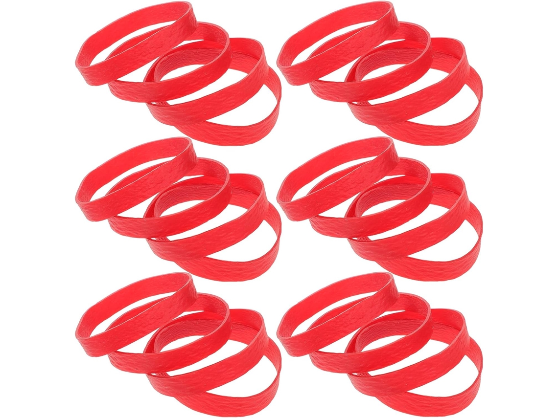 Elásticos Homoyoyo Drunken, ideais para organizar materiais de escritório, decoração escolar, vermelhos, resistentes.