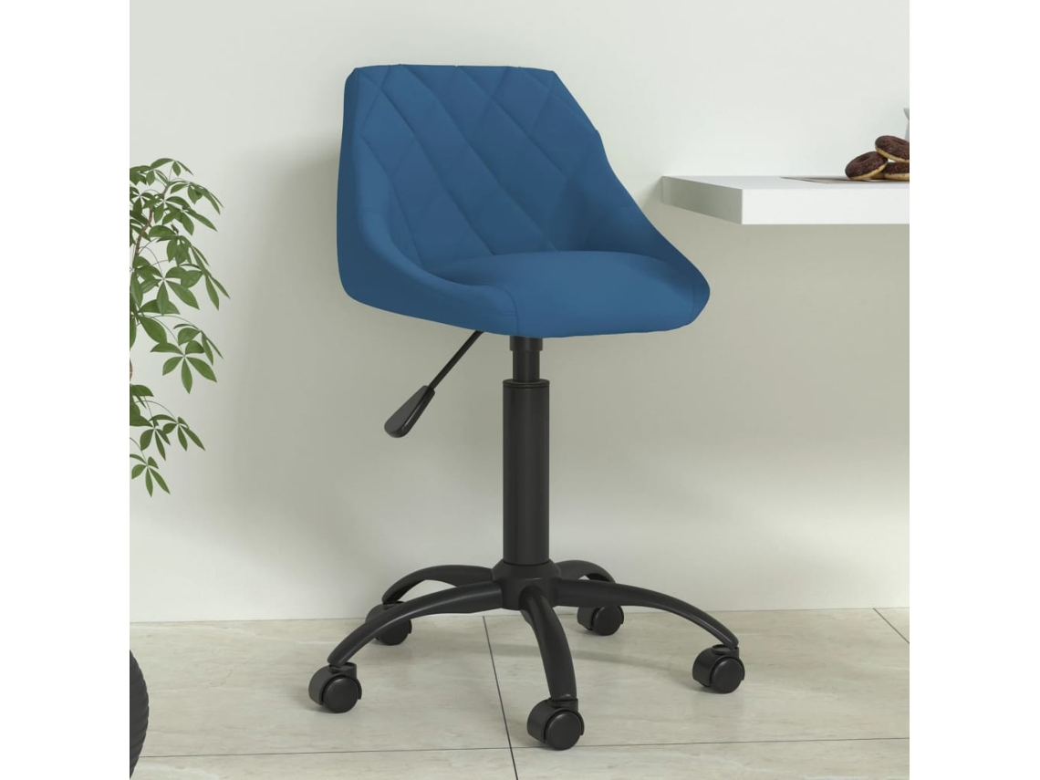 Vidaxl Cadeira De Jantar Veludo Azul