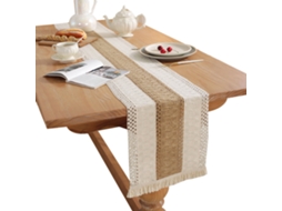 Ronjoe-runner De Mesa Macramê Rustico 71 Polegadas Algodão Decoração Festa Casamento Café