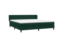 Cama com Molas e Colchões 180x220cm Veludo Verde escuro MAISON EXCLUSIVE