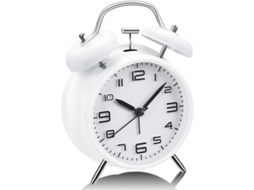 2026-despertador De Campanas Gemelas Com Dial Estéreo, Função De Luz Noturna, Funciona Com Pilhas