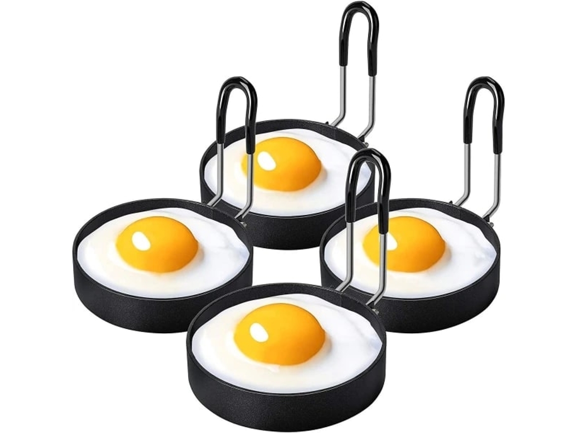 Conjunto De 4 Formas De Aço Inoxidável Para Ovos Fritos E Omeletes
