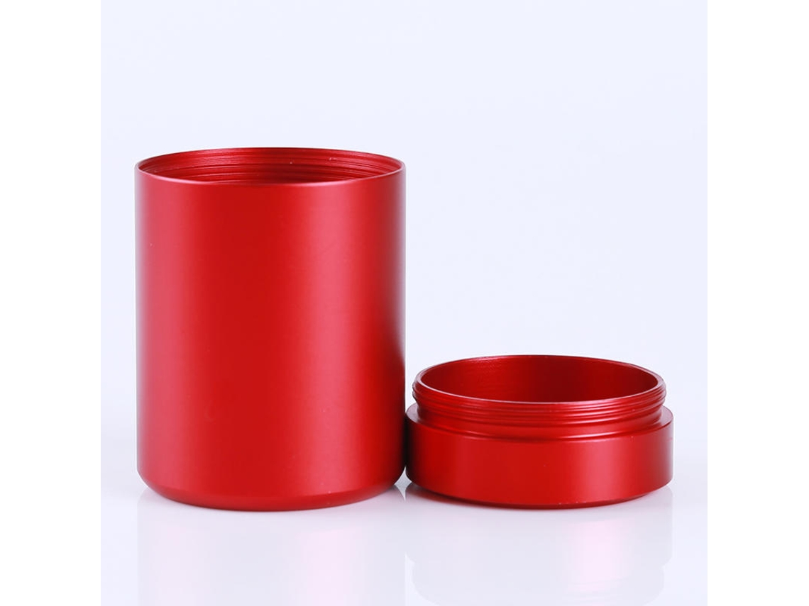 Mini Caixa de Chá de Metal, Recipiente Pequeno e Portátil MDUG (vermelho)