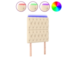 Led Headboard, Led Headboards Vidaxl Creme Tecido (80 X 7 X 118/128 Cm)