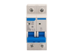 Disjuntor Miniatura 2p Dz47 63 com Proteção Contra Vazamento 400vac 63a para Energia Solar