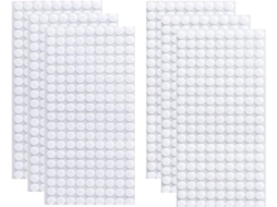 Tiras de Velcro Autoadesivas de 500 X 10 Mm , Tiras de Velcro Autoadesivas Redondas, Adesivos Redondos BRILVIBERA (brancas)
