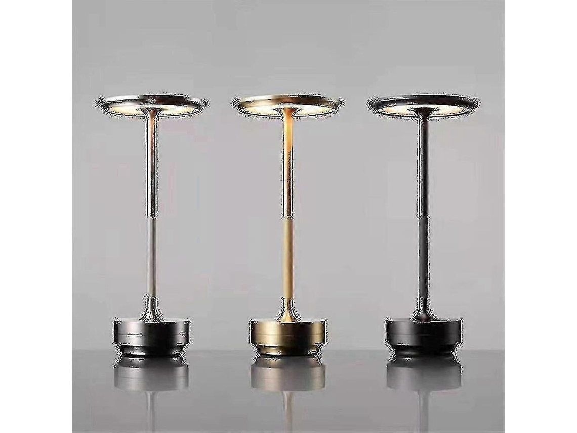 Dimmable Cordless Table Lamp Compatible With Home, Usb Rechargeable Waterproofsilver