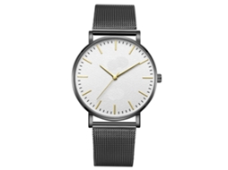 Reloj De Muñeca Analógico De Cuarzo Con Dial Redondo Moda Simple Joyería Accesorio
